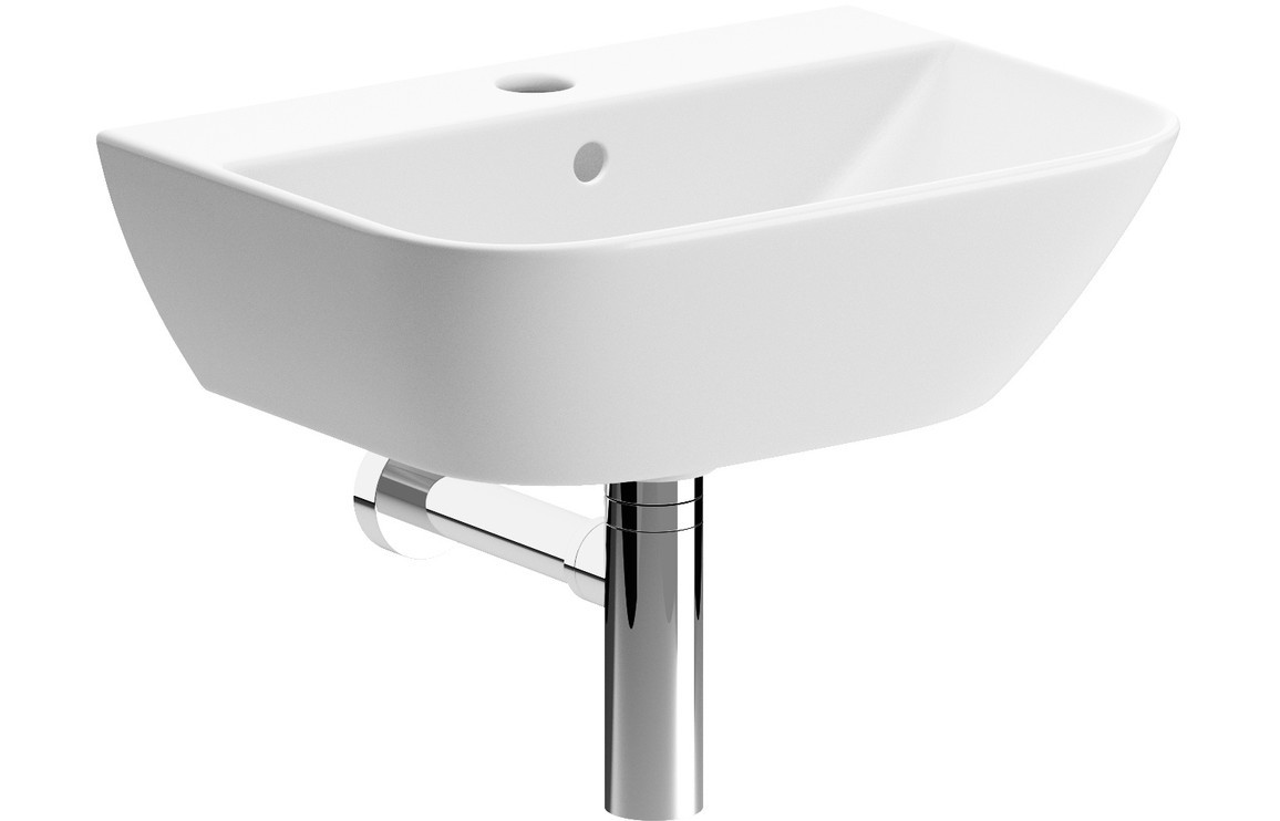 Chieta 450mm Cloakroom Basin & Chrome Bottle Trap [PLUM1780]