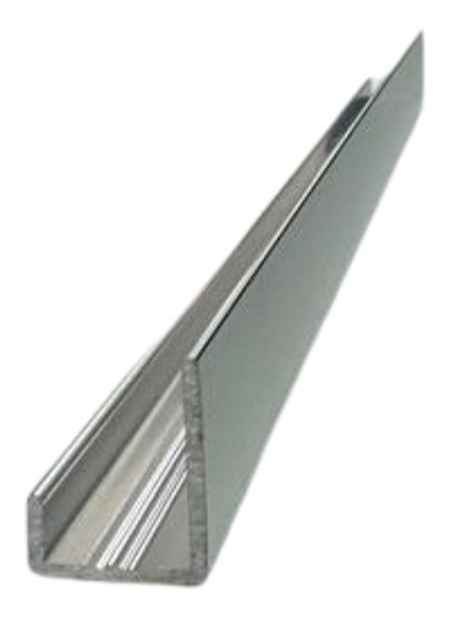 Fibo J-Shaped End Cap Profile 2400mm Polished Chrome [DIWW0428]