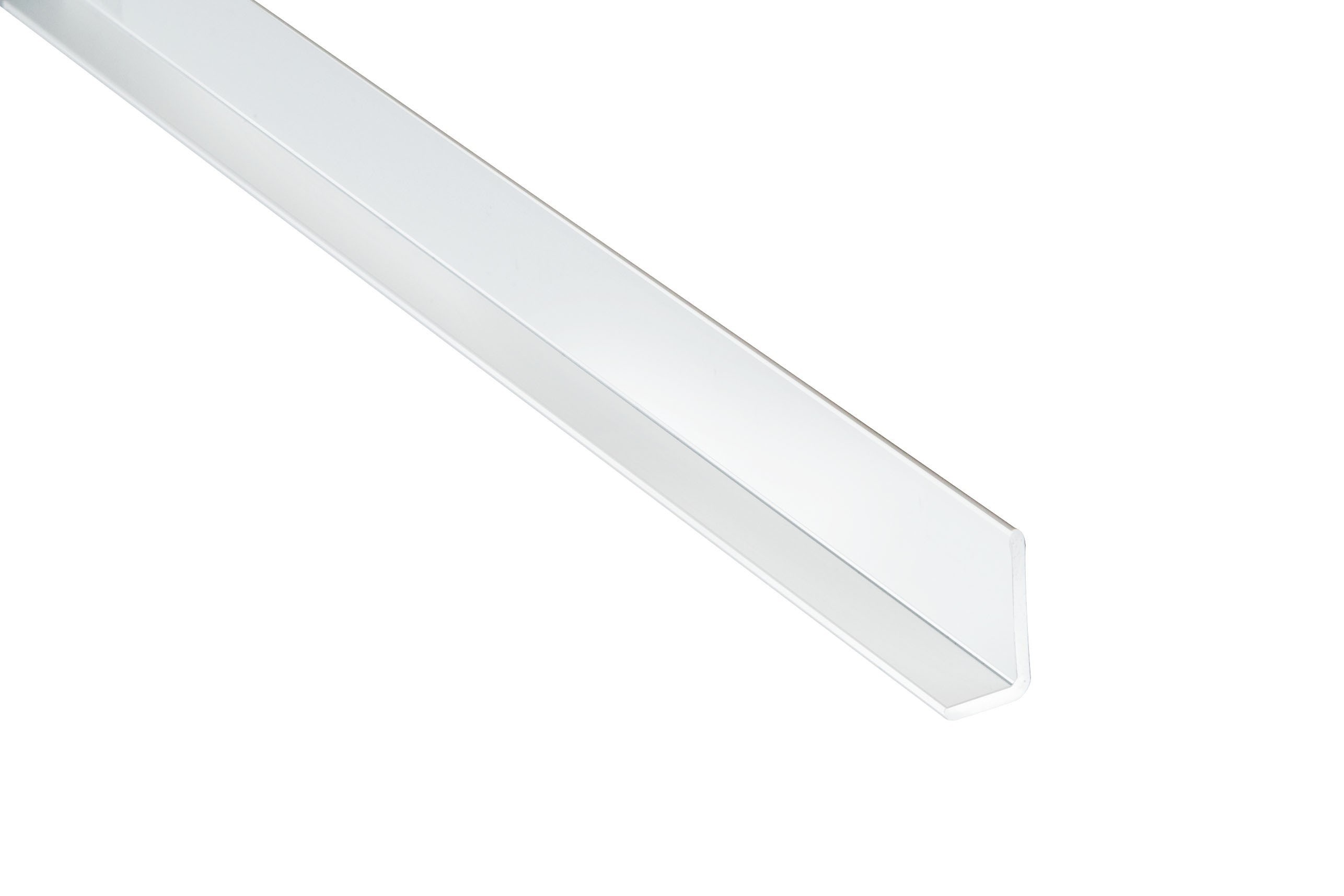 Fibo Large L-Shaped Profile 2400mm White PVC [DIWW0452]