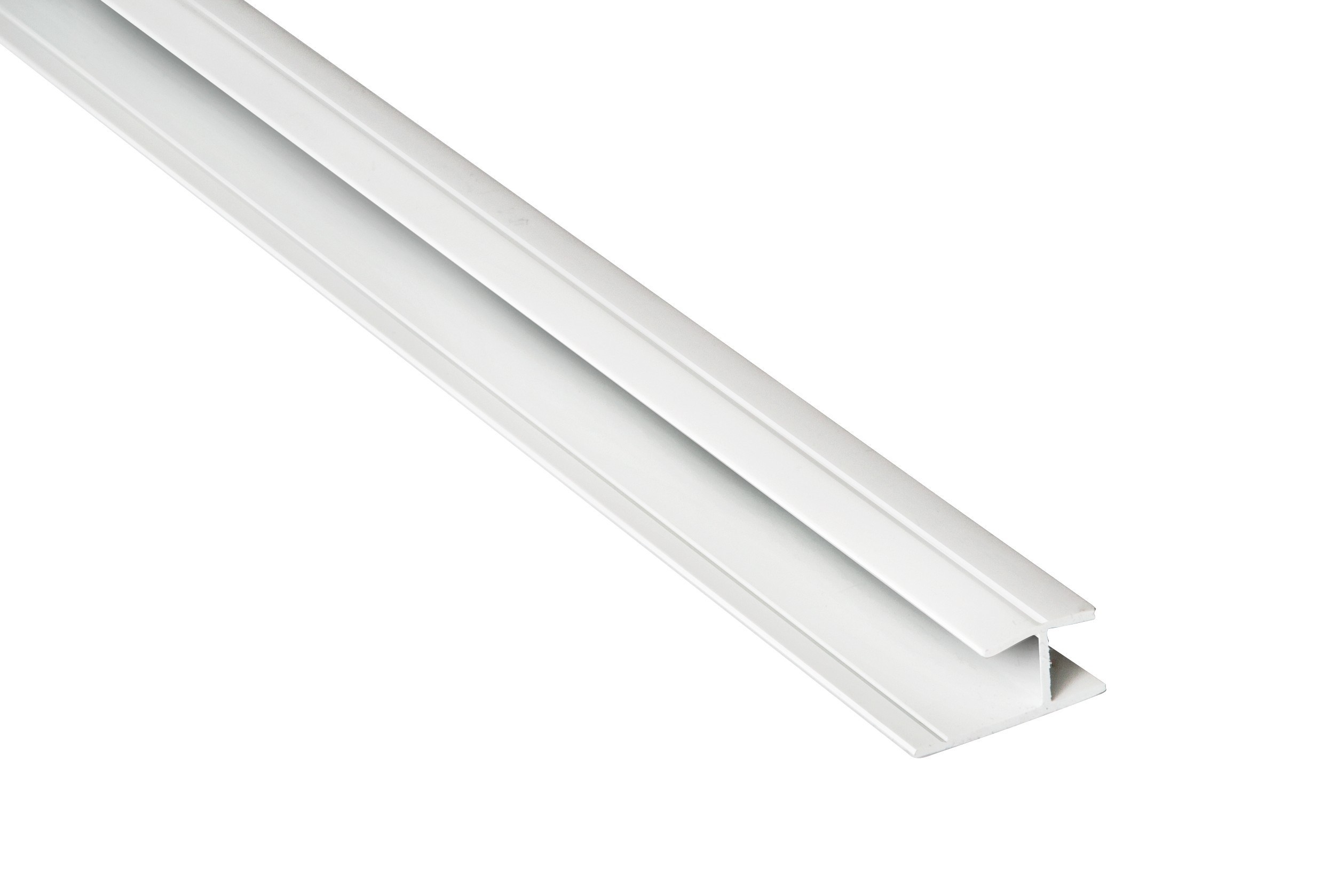Fibo H-Shaped Stacking Porfile 2400mm White PVC [DIWW0454]