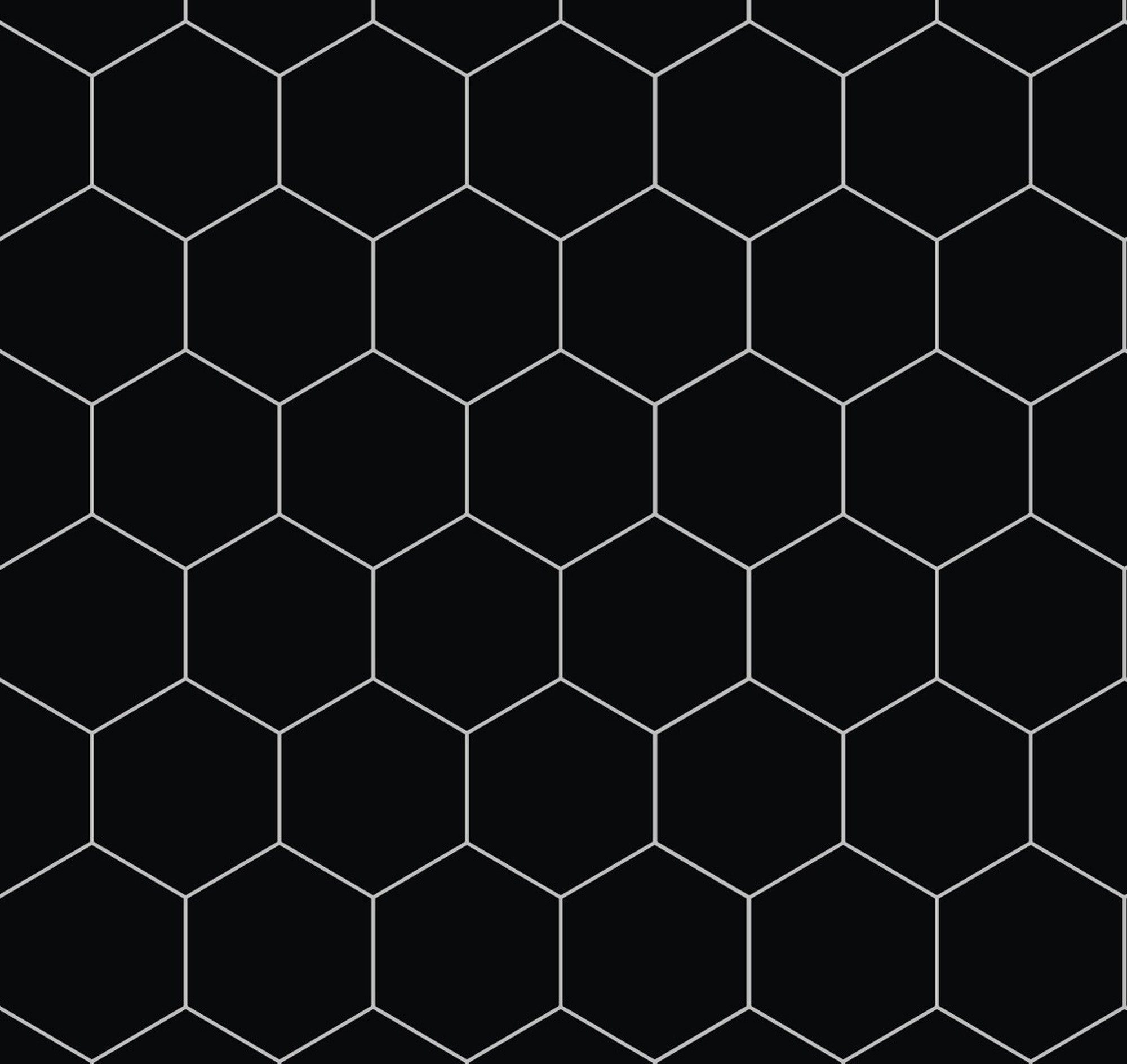 Fibo Urban Aqualock Wall Panel 2400 x 600mm (2 Pack) (Hexagonal Effect 120x100mm) Black Silk [DIWW0346]