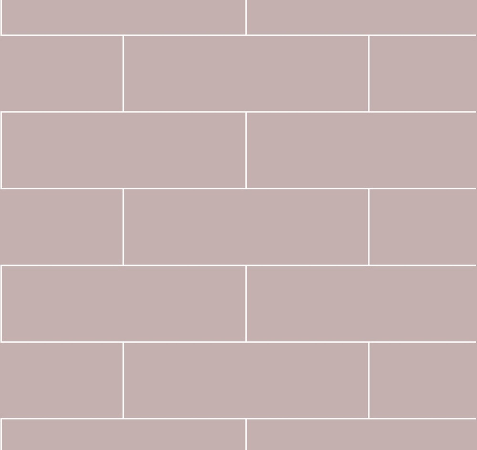 Fibo Urban Aqualock Wall Panel 2400 x 600mm (Brick Effect 300x100mm) Dusky Pink [DIWW0186]