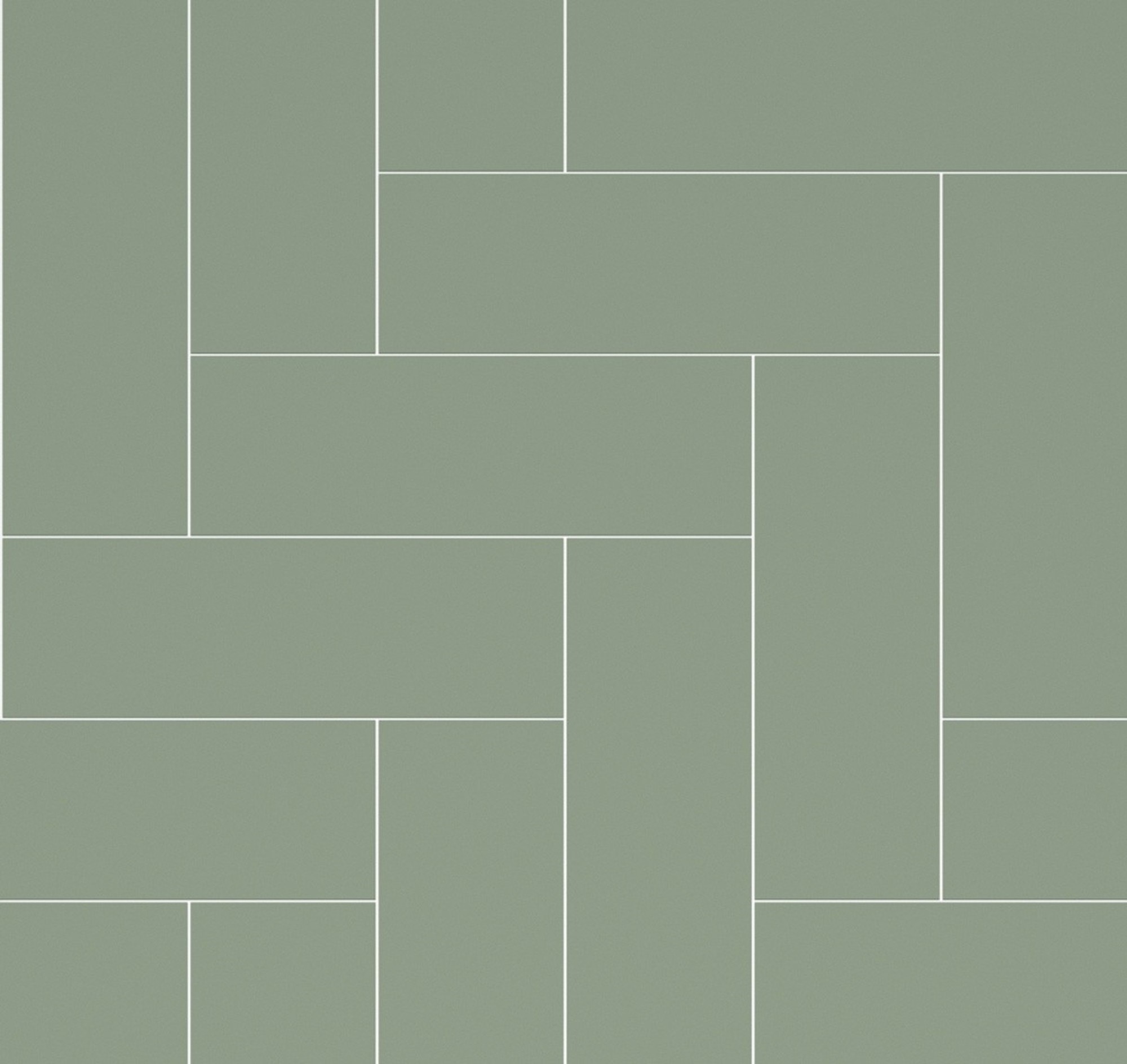 Fibo Urban Aqualock Wall Panel 2400 x 600mm (2 Pack) (Herringbone Effect 300x100mm) Olive Green [DIWW0374]