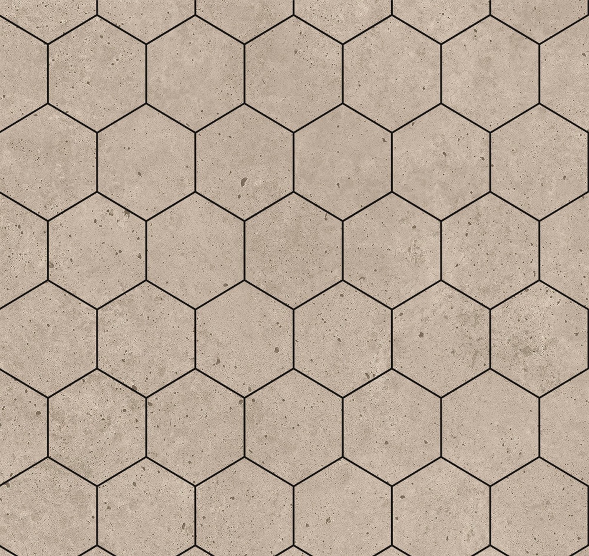 Fibo Urban Aqualock Wall Panel 2400 x 600mm (2 Pack) (Hexagonal Effect 120x100mm) Rough Cement [DIWW0356]