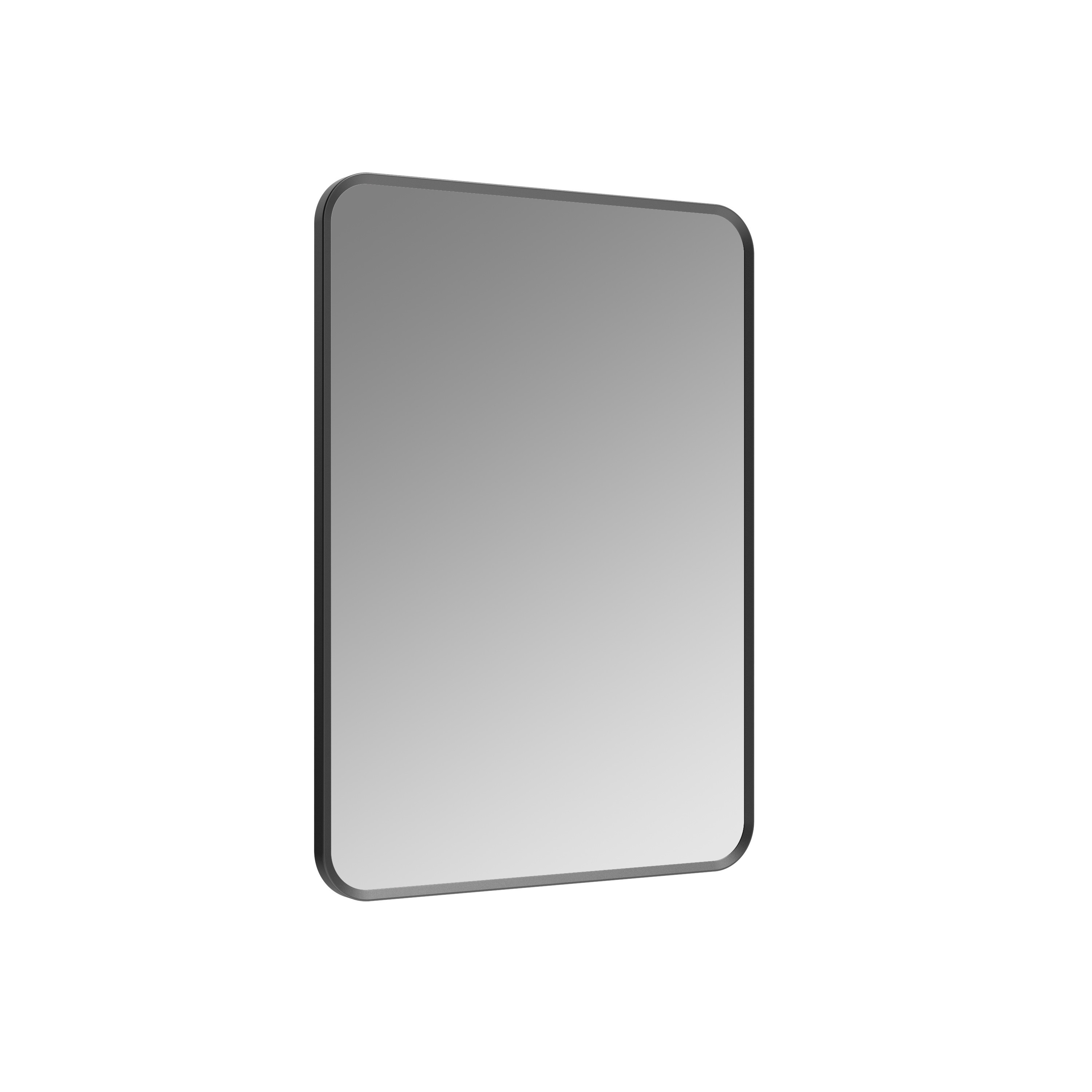 Isso Rectangular Mirror 800 x 600mm Matt Black [PLUM106269]