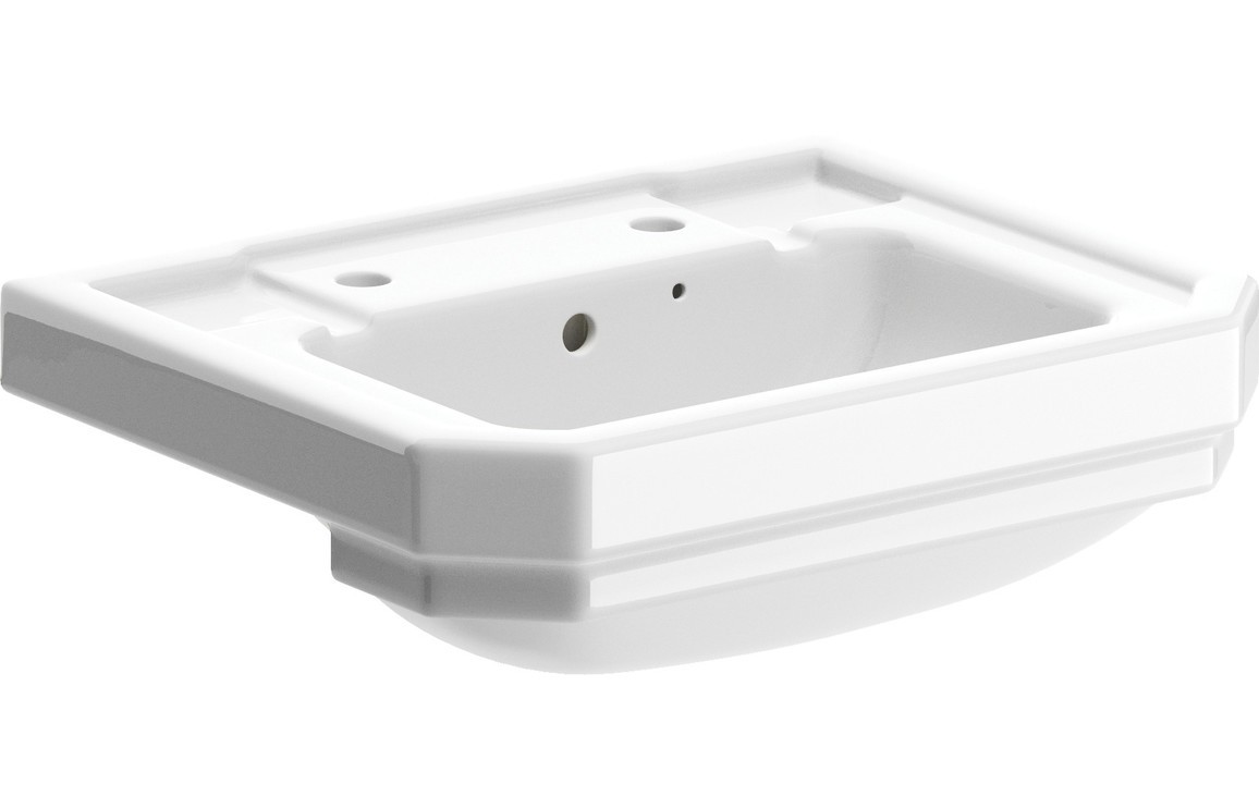 Salerno Semi-Recessed Basin 500 x 450mm White [PLUM106133]