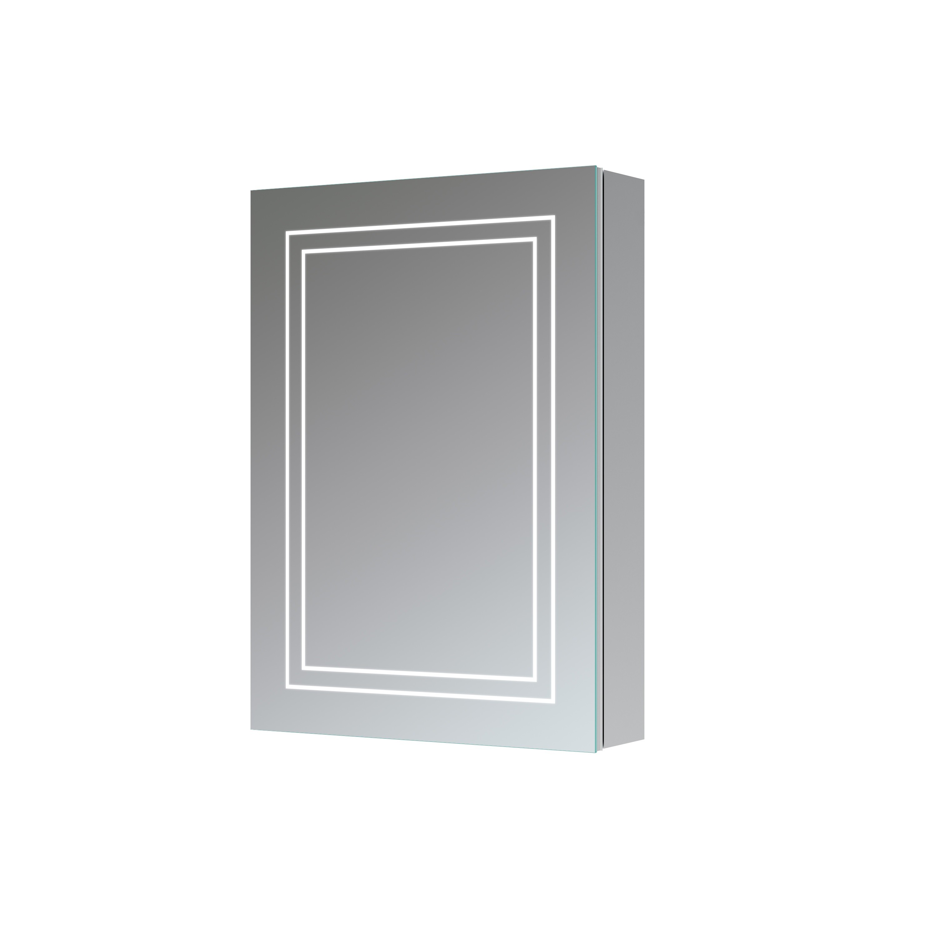 Sassari Front-Lit LED Mirror Cabinet (Single Door) 500mm [PLUM106299]