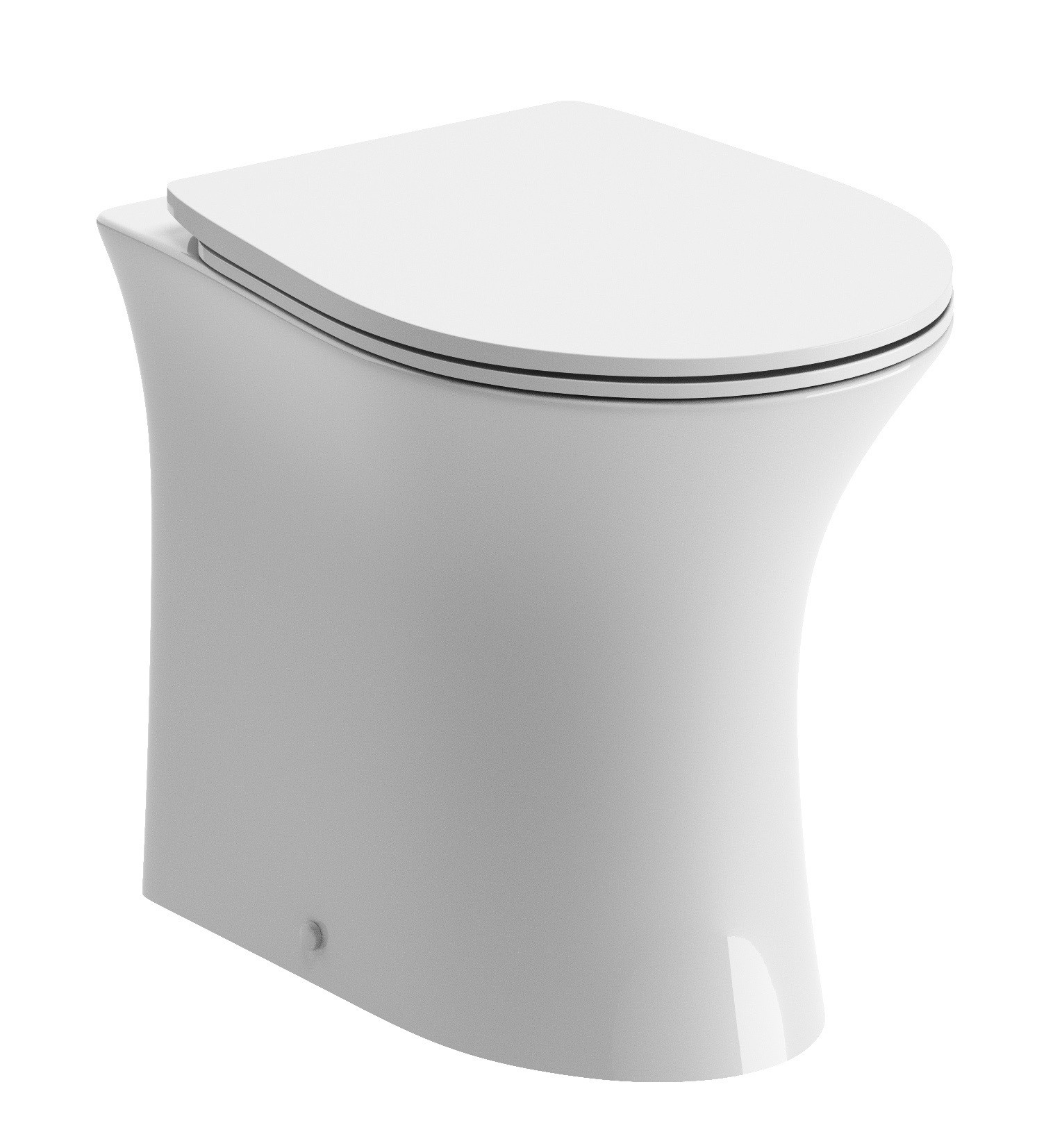 Sicily Rimless Back-To-Wall WC Pan & Soft Close Seat [PLUM100525]