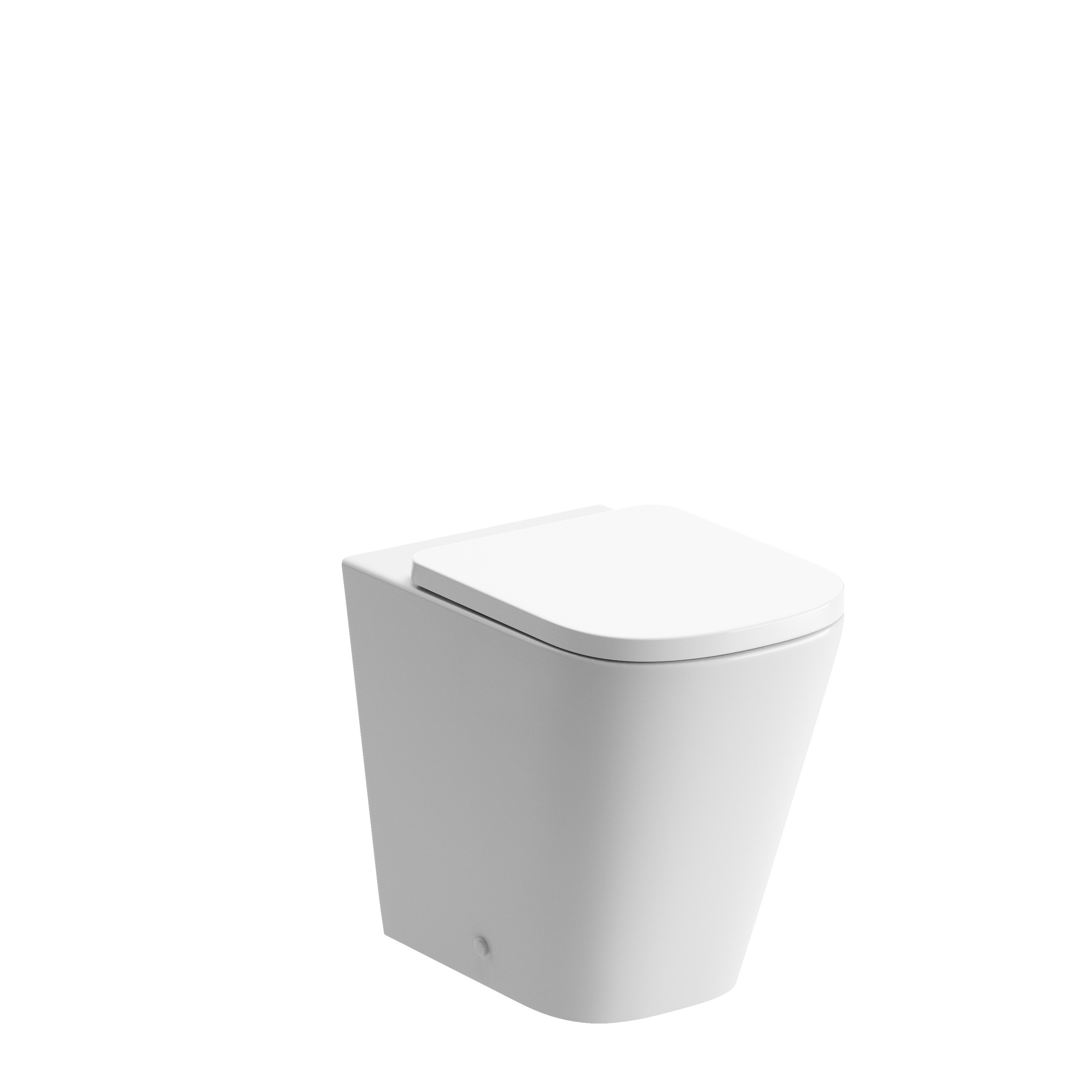 Treviso Rimless Comfort Height Back-To-Wall WC Pan & Soft Close Seat [PLUM1888]