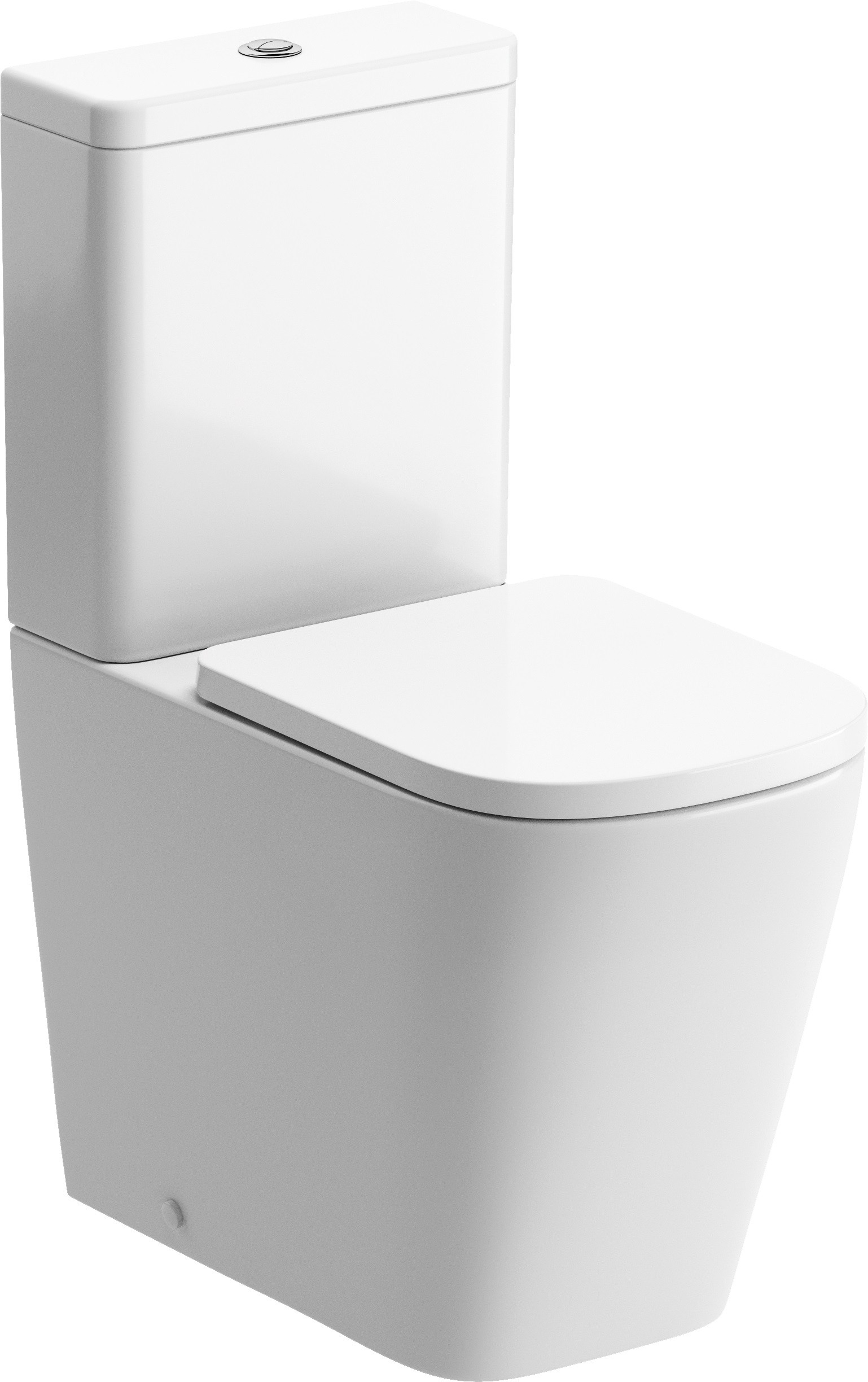 Treviso Rimless Short Projection CC Closed Back WC Pan Cistern & Soft Close Seat [PLUM106147]