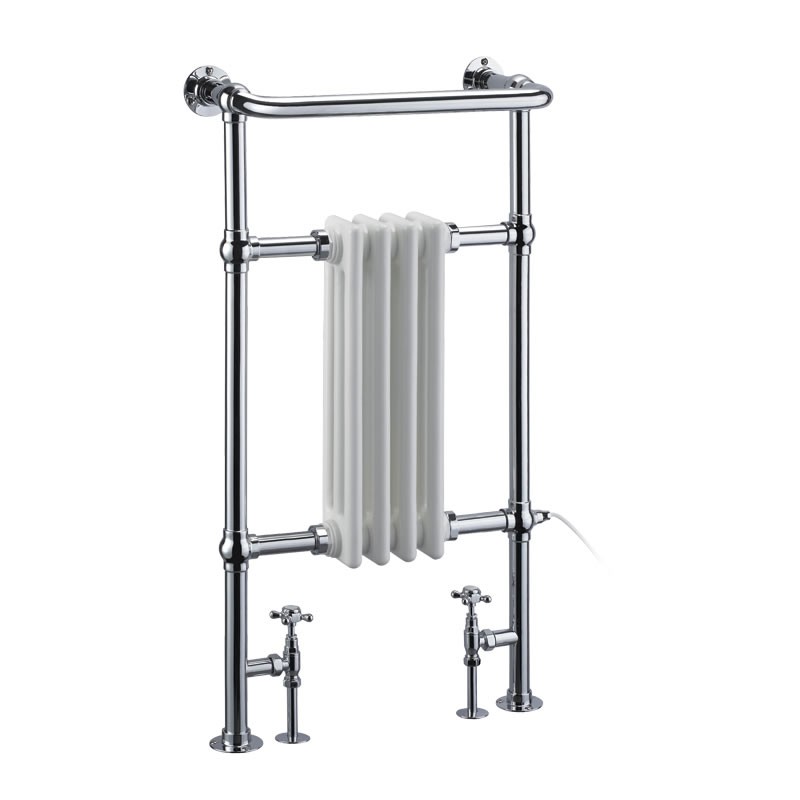 Burlington R2CHR Bloomsbury Towel Radiator 950 x 497mm 1518btu/356w Chrome & White