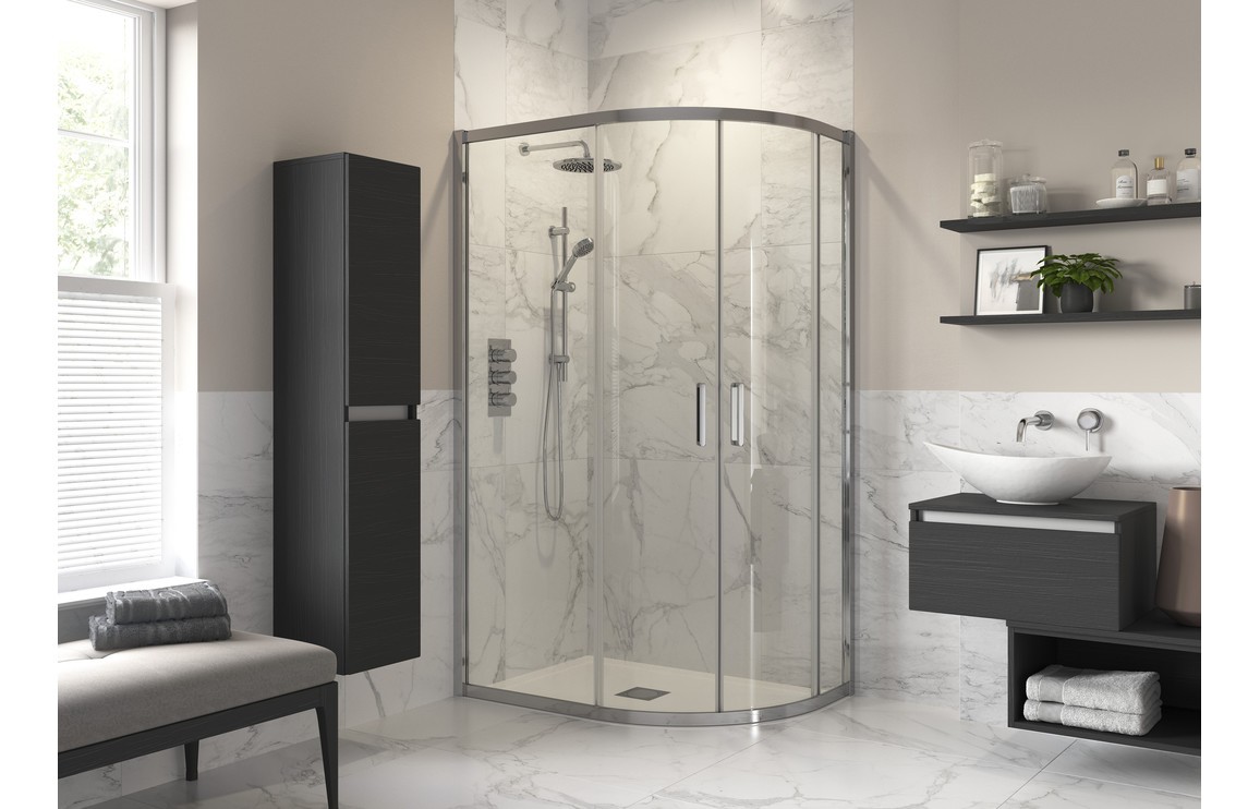 Imola 1200x900mm 2 Door Offset Quadrant [PLUM3827]