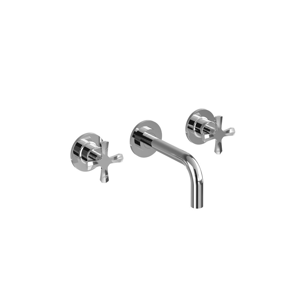 Burlington RIV1CHR Riviera Wall Mounted Basin Mixer 3 Tapholes Chrome (Required Rough-In Kit - NOT Included)
