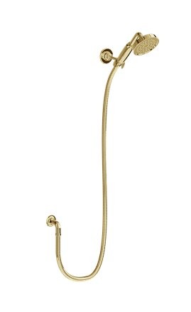 Burlington Riviera Shower Handset Kit with Bracket Hose & Elbow Gold [RIV20GOLD]