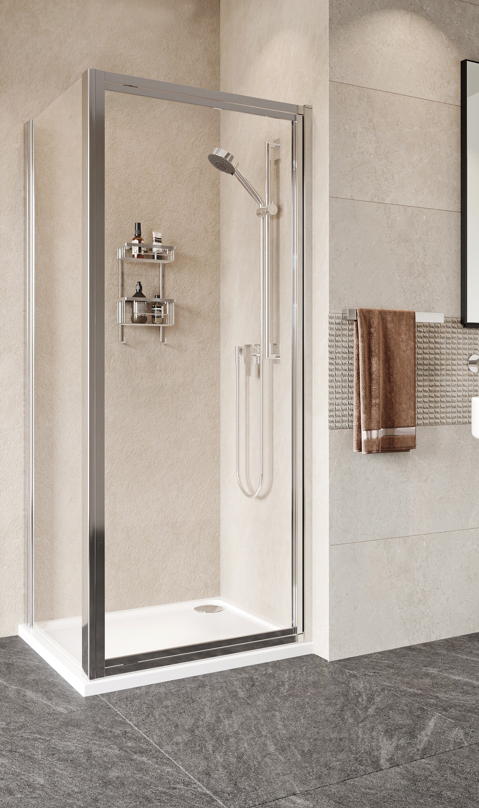 Roman H5P8CS Haven Framed Pivot Door 800mm (Door only)        