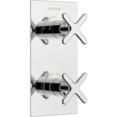 Heritage Salcombe 1 Outlet 2 Handle Concealed Thermostatic Valve