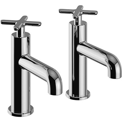 Heritage Salcombe Basin Pillar Taps Chrome [TSACC00]