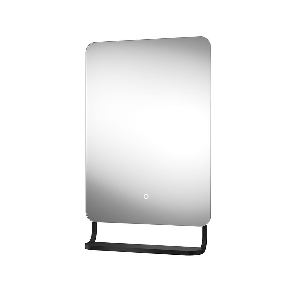 Sensio SE30098P0 Harbour Illuminated Mirror with Hanging Shelf Matt Black