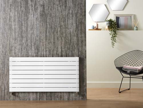 Redroom SNH059100 SuperNovar Horizontal Single Panel Radiator 592x1000mm White (Radiator Valves NOT Included)