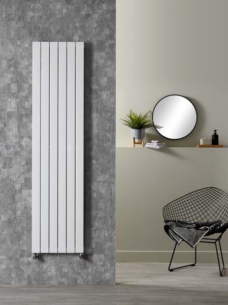 Redroom SNV180059 SuperNovar Vertical Single Panel Radiator 1800x592mm White (Radiator Valves NOT Included)