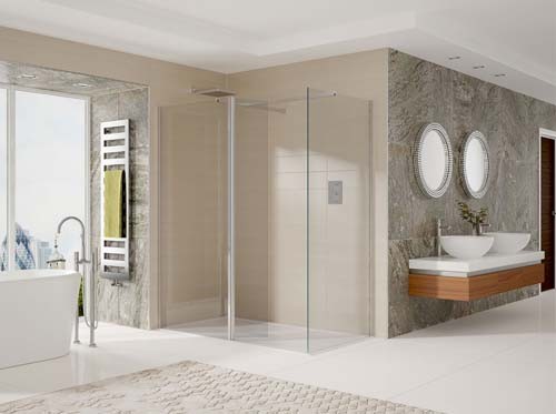 Sommer Wetrooms Glass Panel 1200mm (1160-1180mm) - Chrome [SOW12]