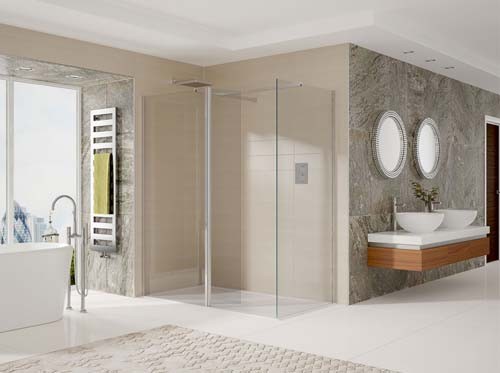 Sommer Wetrooms Hinged Return Panel 400mm - Chrome [SOW4H]