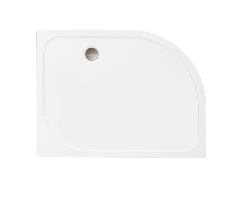 Merlyn Touchstone Left Hand Anti-Slip Offset Quadrant Shower Tray 1000x800mm White [S108QLASTO]