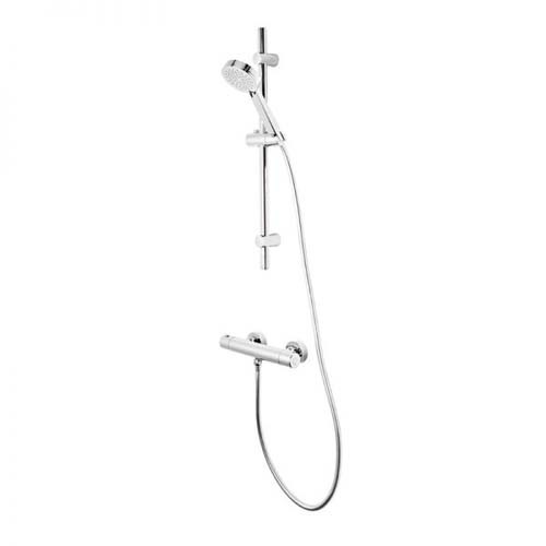 Tavistock Quantum Single Function Shower Bar System with Riser Kit & Handset Chrome [SQT2416]