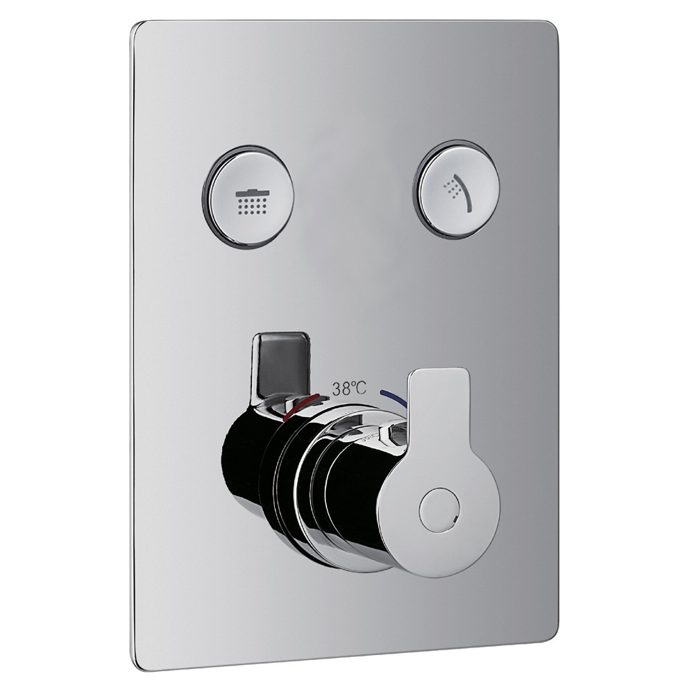 Flova SRGO-2 Spring GoClick 2-Outlet Finishing Kit Chrome