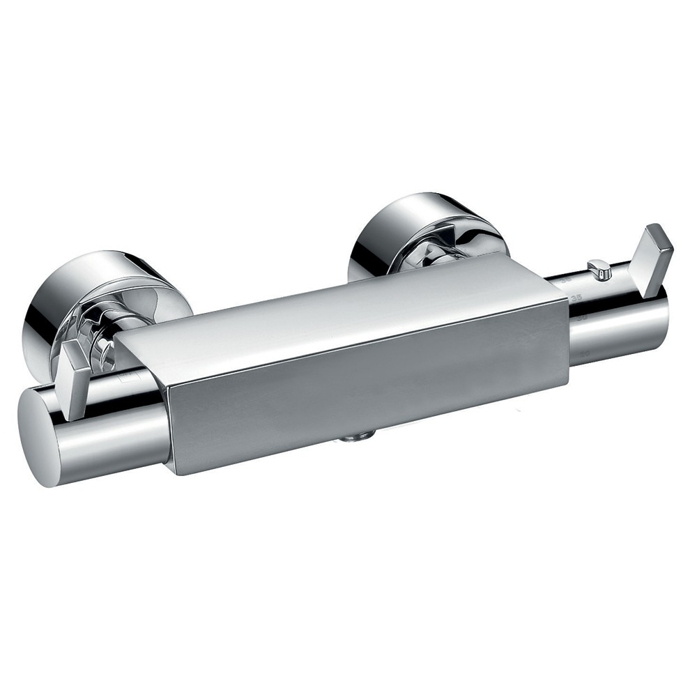 Flova STTBV STR8 Exposed Thermostatic Bar Valve Chrome