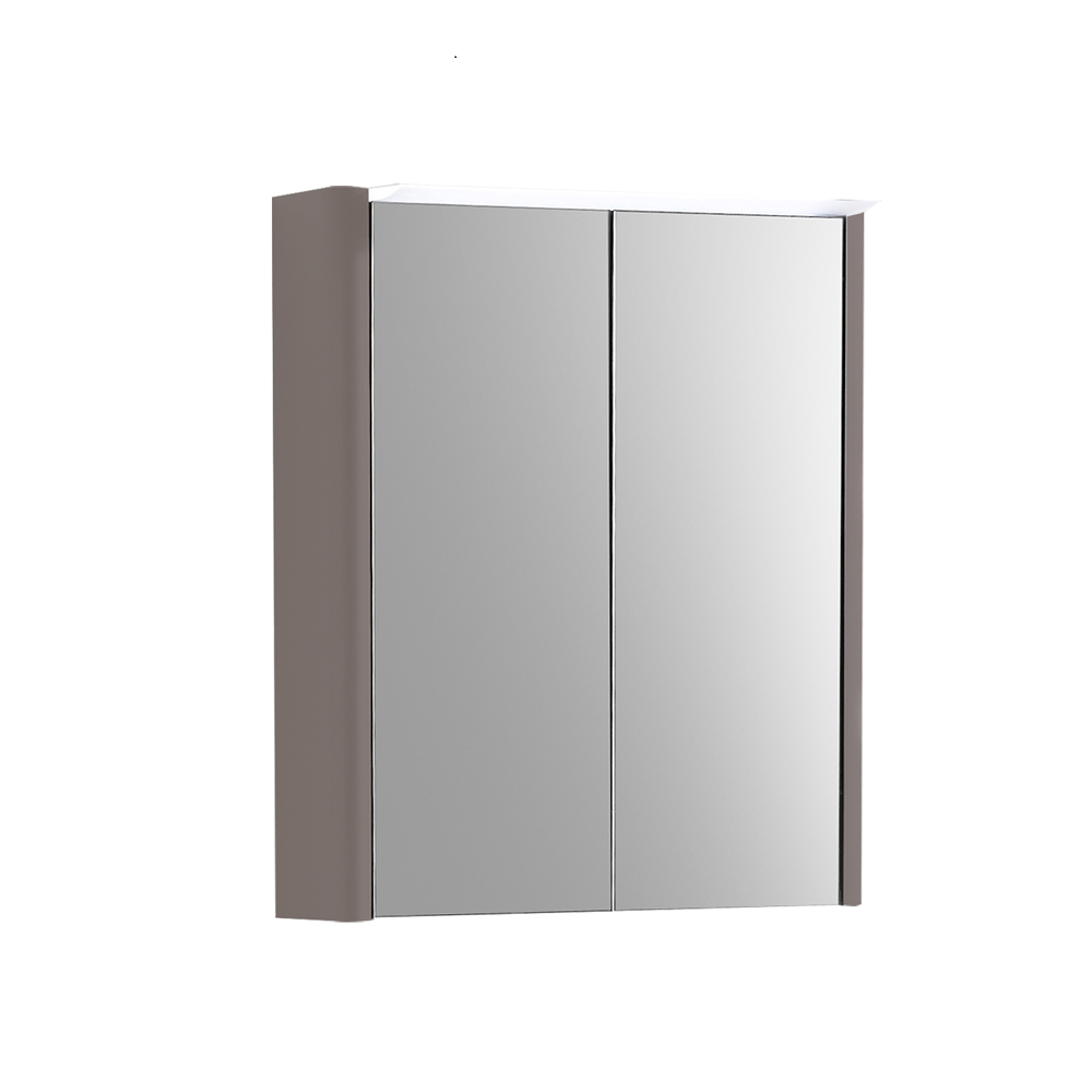 Imex Ceramics SU50TDMCMA Suburb Two Door Mirror Cabinet Light & Socket 500mm Matt Ash