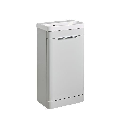 Roper Rhodes System 450 Cloakroom Vanity Unit - Gloss Light Grey [SYS4F.LG] [BASIN NOT INCLUDED]