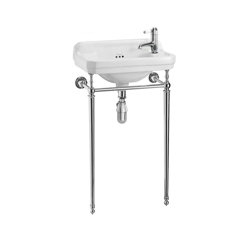 Burlington T21ACHR Basin Wash Stand (for 510mm Cloakroom Basin) Chrome (Basin NOT Included)