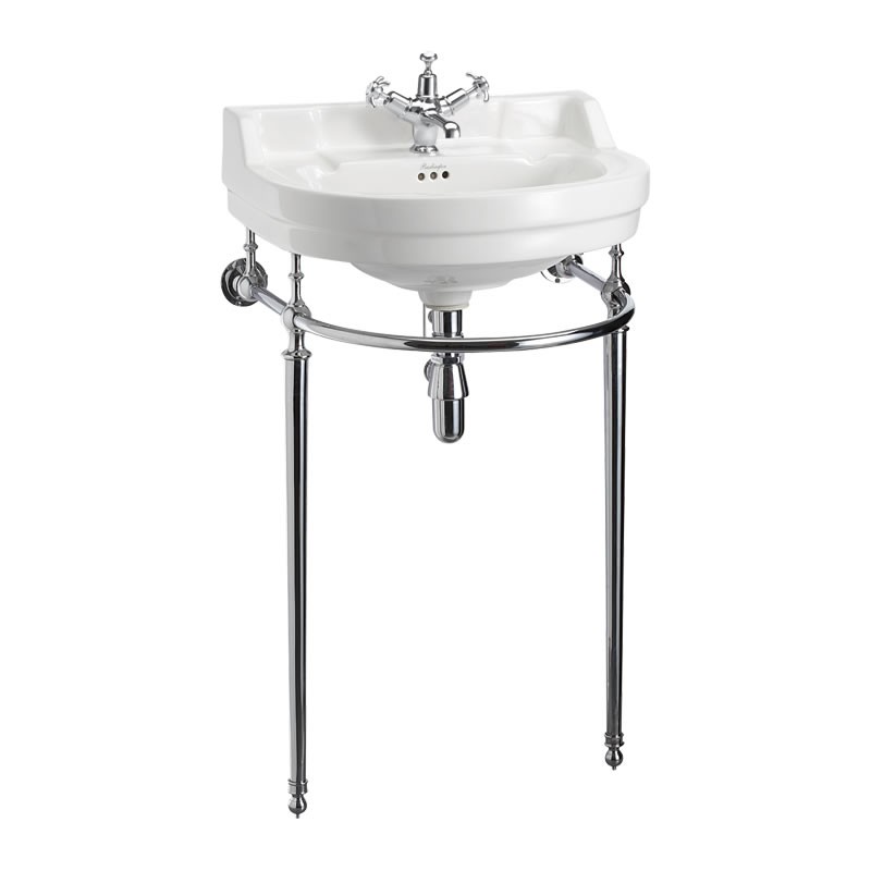 Burlington T24ACHR Basin Wash Stand (for 560mm Round Basin) Chrome (Basin NOT Included)