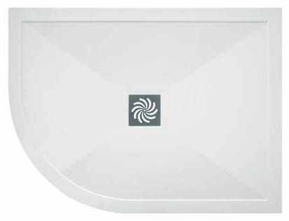 TM UK Elementary Left Hand Offset Quadrant Shower Tray 1200x800mm White [D251200X800QLH]