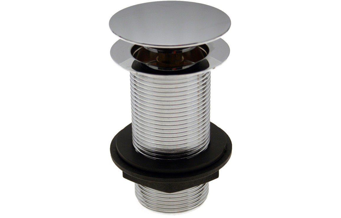 Unslotted Mushroom Basin Waste (1 1/4 inch) - Chrome [PLUM105719]