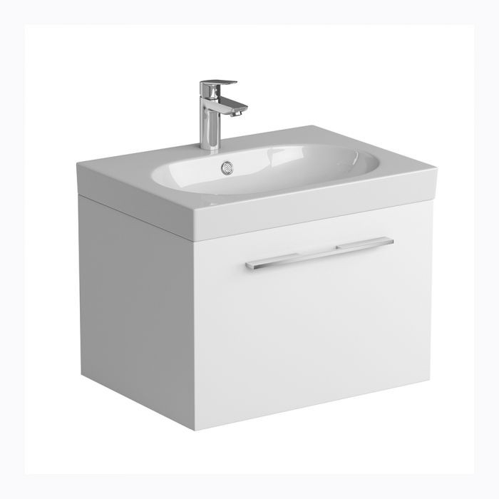 Tissino Angelo Wall Mounted Single Drawer Basin Unit 700mm (Basin NOT Included) [TAN-202-WH]