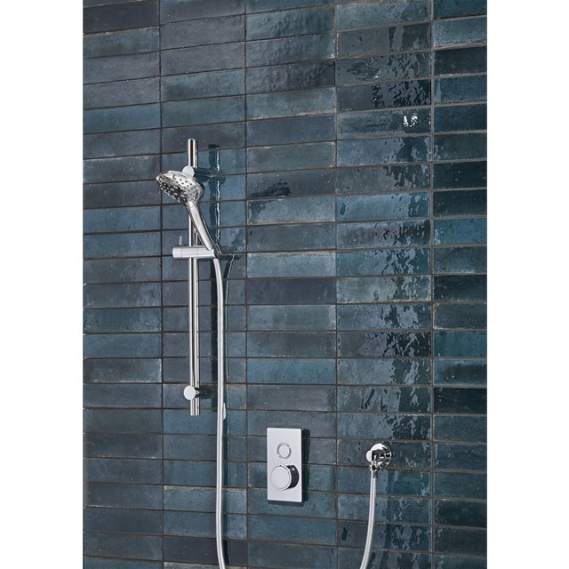 Tavistock Axiom Single Function Shower System with Rail Riser & 3 Function Shower Handset Chrome [SAX2316]