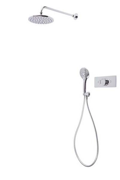 Tavistock Axiom Dual Function Shower System with Handset Holder & Overhead Shower Chrome [SAX2549]