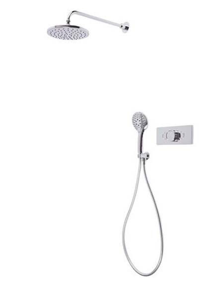 Tavistock Axiom Dual Function Shower System with Handset Holder & Overhead Shower Chrome [SAX2549]