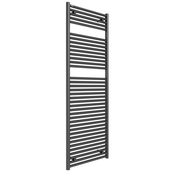 Tissino Hugo2 Towel Radiator (for Central Heating) 1652 x 600mm Anthracite [THU-108-AN]