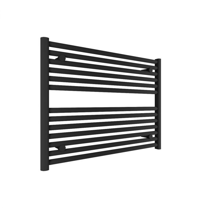 Tissino Hugo2 Electric Towel Radiator with Temperature Regulating Element 600 x 800mm Matt Black [THU-612-MN]