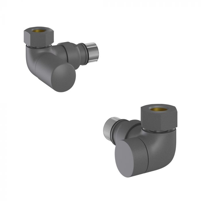 Tissino Hugo2 Double Angle Valves (Pair) Anthracite [THU-201-AN]