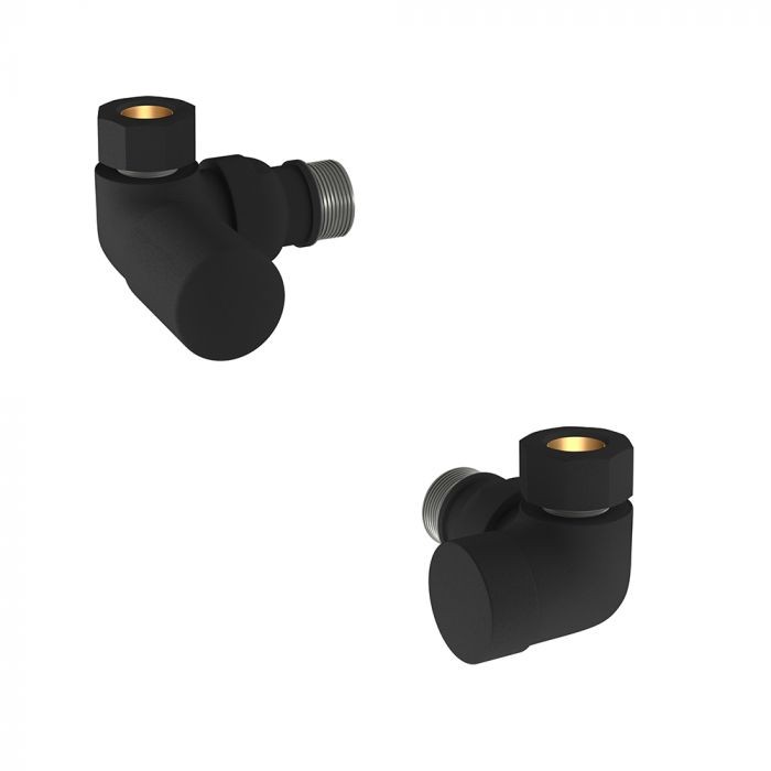 Tissino Hugo2 Double Angle Valves (Pair) Matt Black [THU-201-MN]