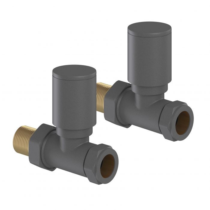 Tissino Hugo2 Straight Valves (Pair) Anthracite [THU-207-AN]