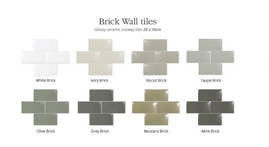 Utopia Brick Wall Tiles - Olive - Pk 1.0m2 [T0800037]