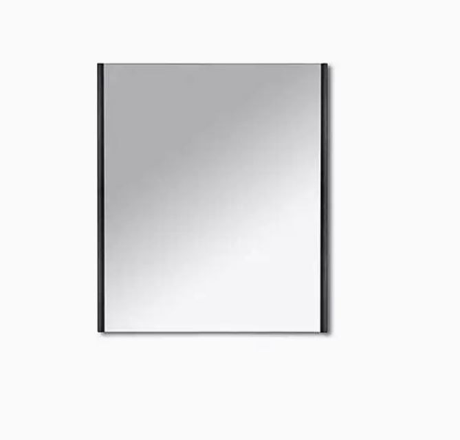 Tissino Netro Front Lit Rectangular Mirror with De-mister 800 x 600mm Matt Black [TNR-160]