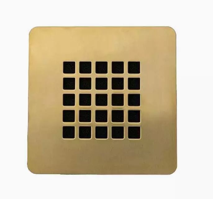 Tissino Giorgio Shower Tray Grate 127 x 127mm Brushed Brass [TRG-901-BB]
