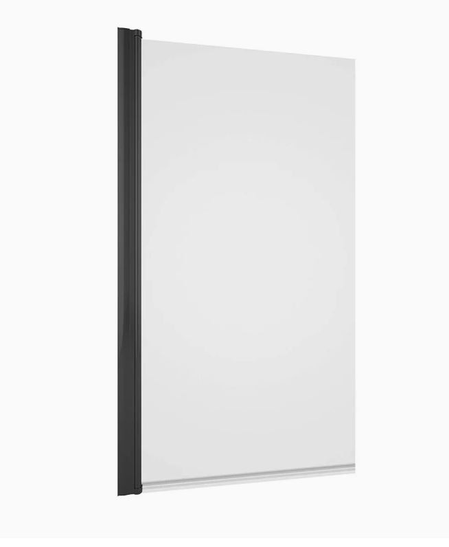Tissino Messina Single Panel Bath Screen (Rectangular) Matt Black [TSI-101-MN]