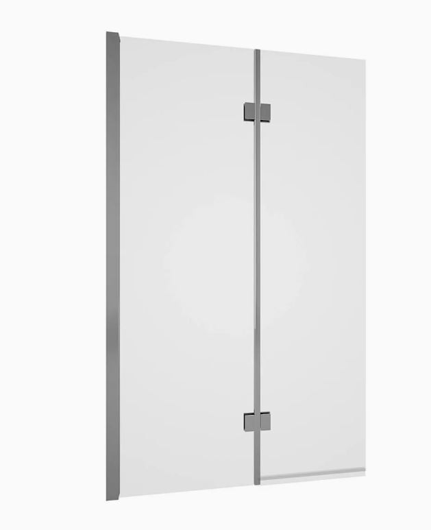 Tissino Messina Double Panel Hinged LH Bath Screen (Rectangular) Chrome [TSI-103-CP]